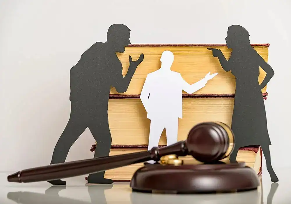 image of couple arguing through divorce Eastbourne
